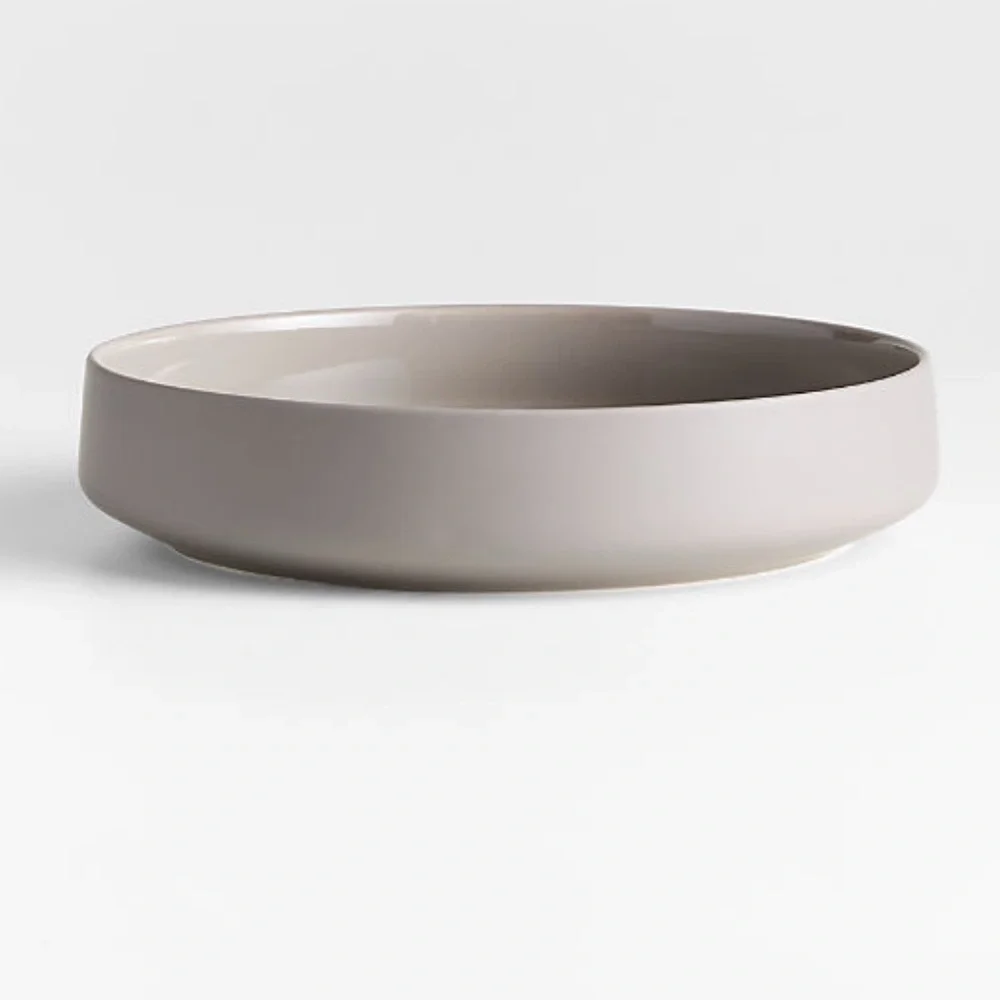 New! Crate&Barrel Porcelain Pasta Bowl in Taupe